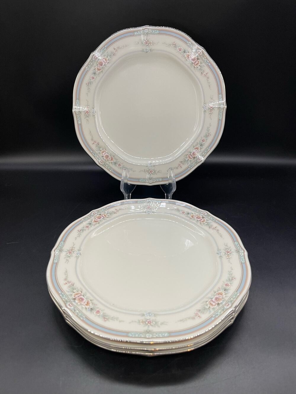 Noritake Rothschild 7293 Ivory China Set of 4 Salad Plates 8.25" Japan